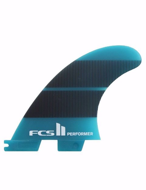 FCS II Performer Neo Glass Tri Fins Medium - Teal Gradient