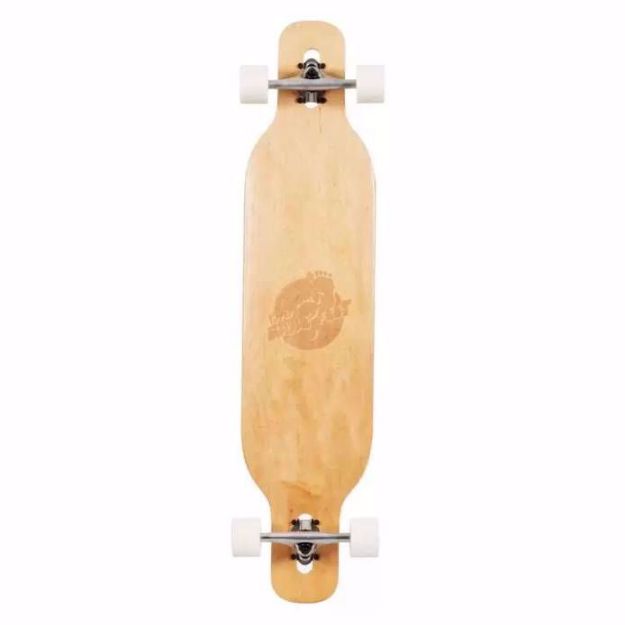 The Flores 42in Canadian Maple Longboard Skateboard Complete (White Wheels)
