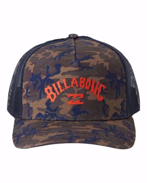 arch trucker - camo front