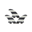 FCS II JF PC Large Black:White Tri Retail Fins - complete set