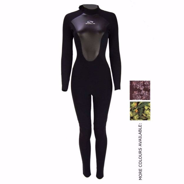 Womens Sola Wetsuits 3/2 Ignite - Volcanic Black Front Square