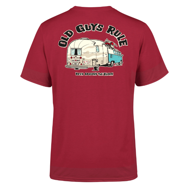 'BEEN AROUND THE BLOCK II' T-SHIRT - CARDINAL RED