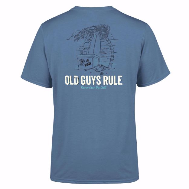 'NEVER OVER THE CHILL II' T-SHIRT - INDIGO BLUE