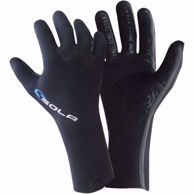 Sola 3mm Super Stretch Liquid Seam Neoprene Gloves - Black