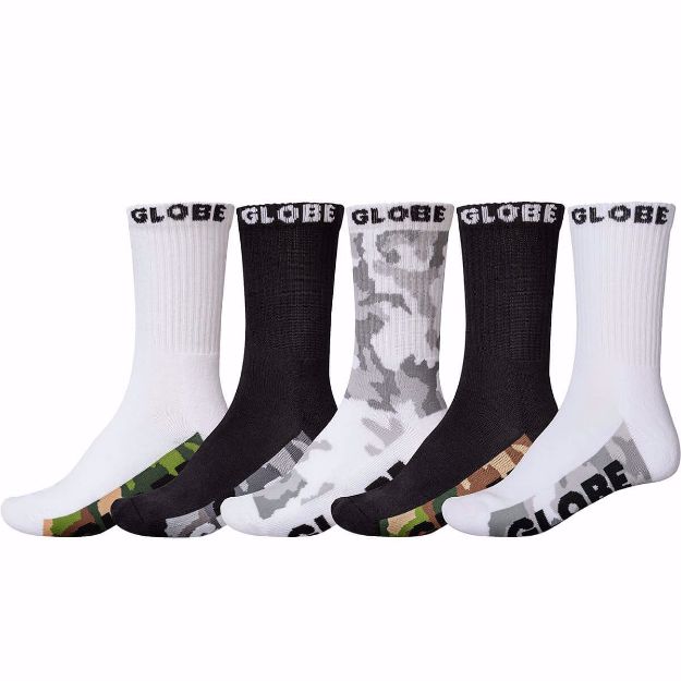 Malcom Crew Sock 5 Pk Camo