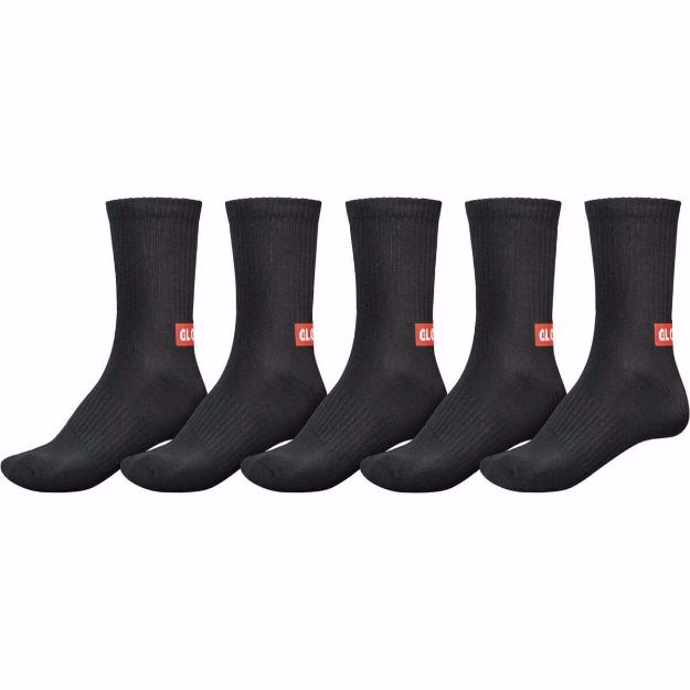 MINIBAR CREW SOCK 5 PACK Black