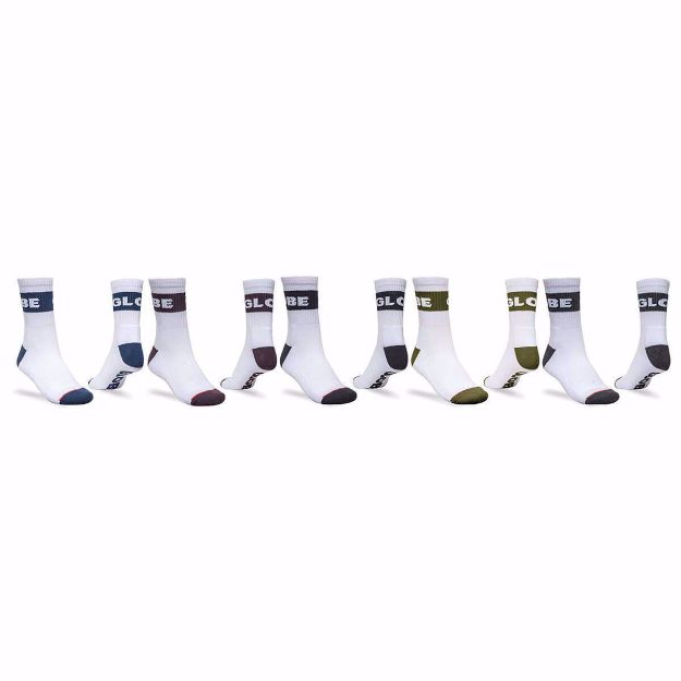 Horizons Crew Sock 5 Pack White Assorted