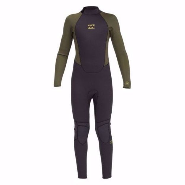  Billabong Intruder 3/2mm B Intruder Bz GBS - Back Zip Wetsuit for Boys - Antique Black