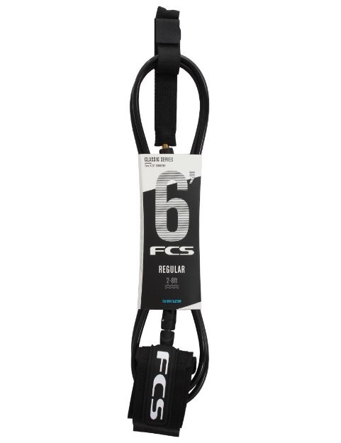 Picture of FCS Regular Classic Series 6ft Leash | Black