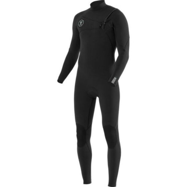 Picture of Vissla 7 Seas 3-2 Chest Zip Full Suit - Black | Men's Wetsuit 